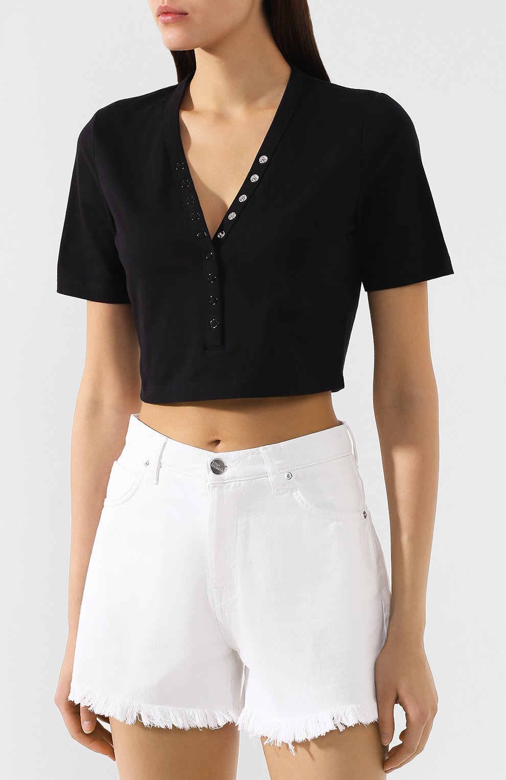 Хлопковый топ ALEXANDERWANG.T черного цвета по цене 15750 руб., арт. 4C191098, фото 3 Хлопковый топ ALEXANDERWANG.T, арт. 4C191098, фото 3
