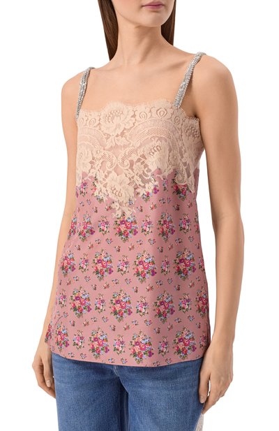 Топ из шелка и хлопка DOLCE & GABBANA, арт. F7BI9T/IS10G, фото 3