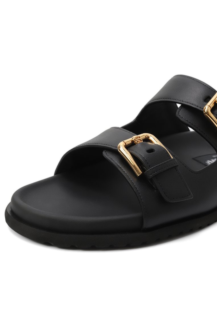 Женские кожаные шлепанцы new hawaii DOLCE & GABBANA черного цвета, арт. CQ0632/AS738 | Фото 7 (Подошва: Плоская; Материал внутренний: Натуральная кожа; Материал внешний: Натуральная кожа; Размерность: Идёт в размер; Автоматизация ТО: Проставлено; Автоматизация состава: Проставлено)