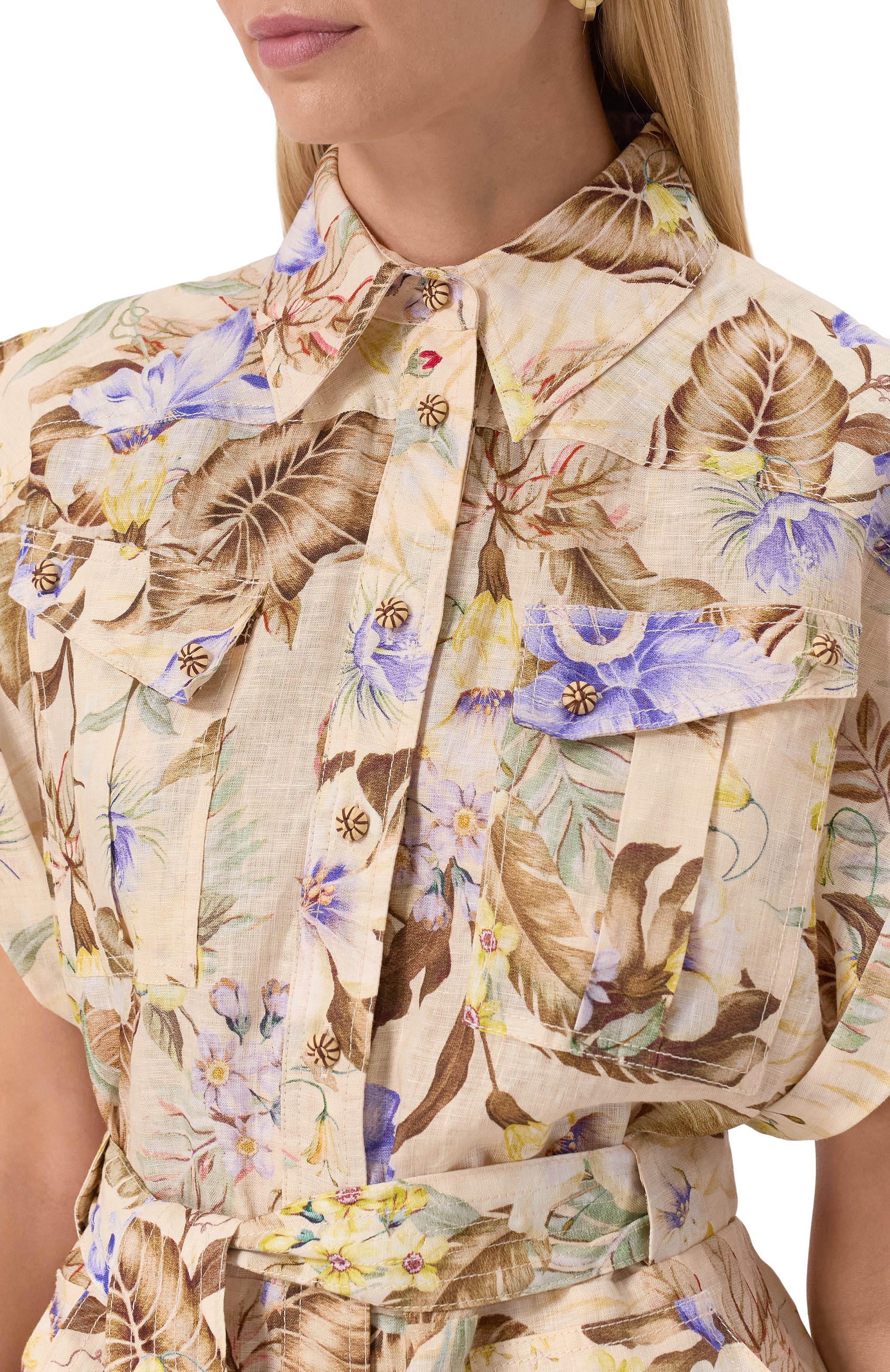 Льняной комбинезон ZIMMERMANN, арт. 4235YSS254, фото 5