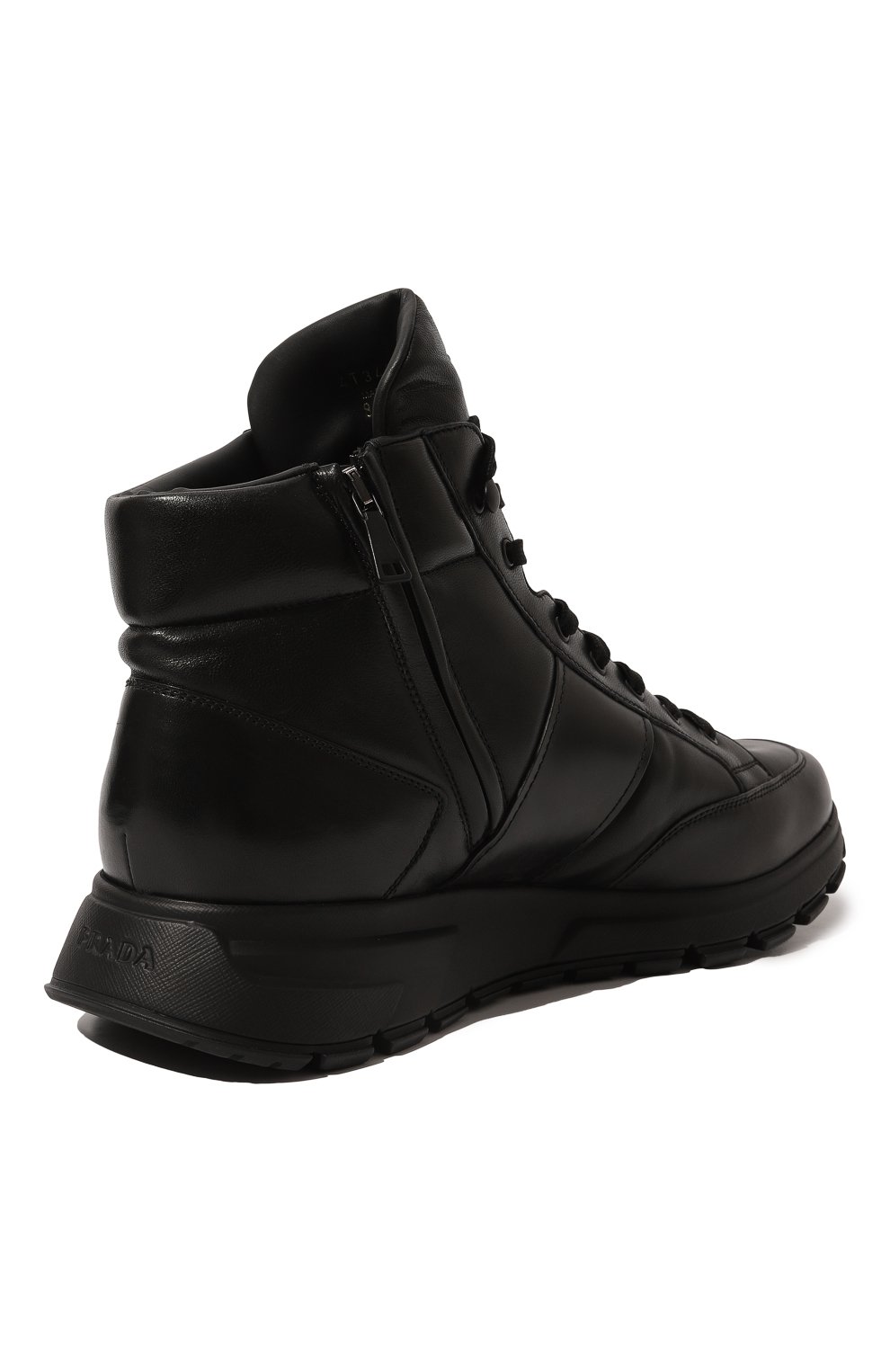 Кожаные кроссовки PRADA, арт. 4T3471-A3B-F0002-A000, фото 5