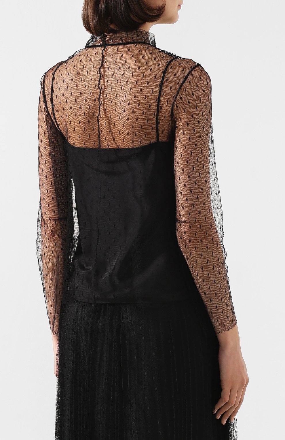 Блузка REDVALENTINO черного цвета по цене 37150 руб., арт. TR3ABC45/1GK, фото 4 Блузка REDVALENTINO, арт. TR3ABC45/1GK, фото 4