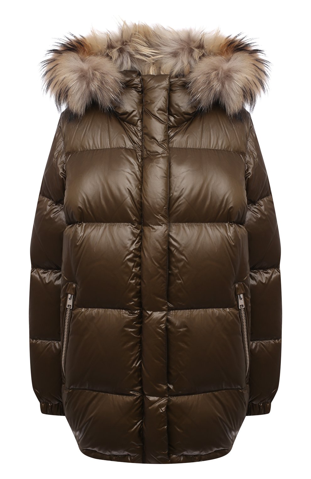 Пуховик WOOLRICH темно-зеленого цвета по цене 117500 руб., арт. CFWW0U0584FR/UT1702, фото 1 Пуховик WOOLRICH, арт. CFWW0U0584FR/UT1702, фото 1