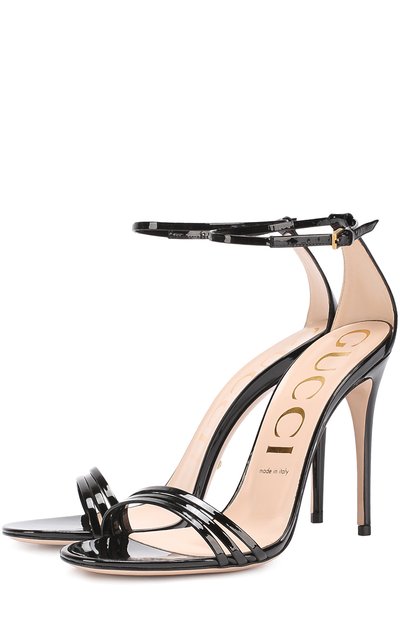 Лаковые босоножки ilse на шпильке GUCCI, арт. 465995/BNC00, фото 1