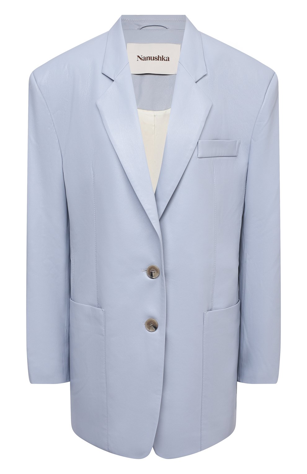 Жакет из экокожи NANUSHKA, арт. EVAN_DUSTY BLUE_VEGAN LEATHER, фото 1