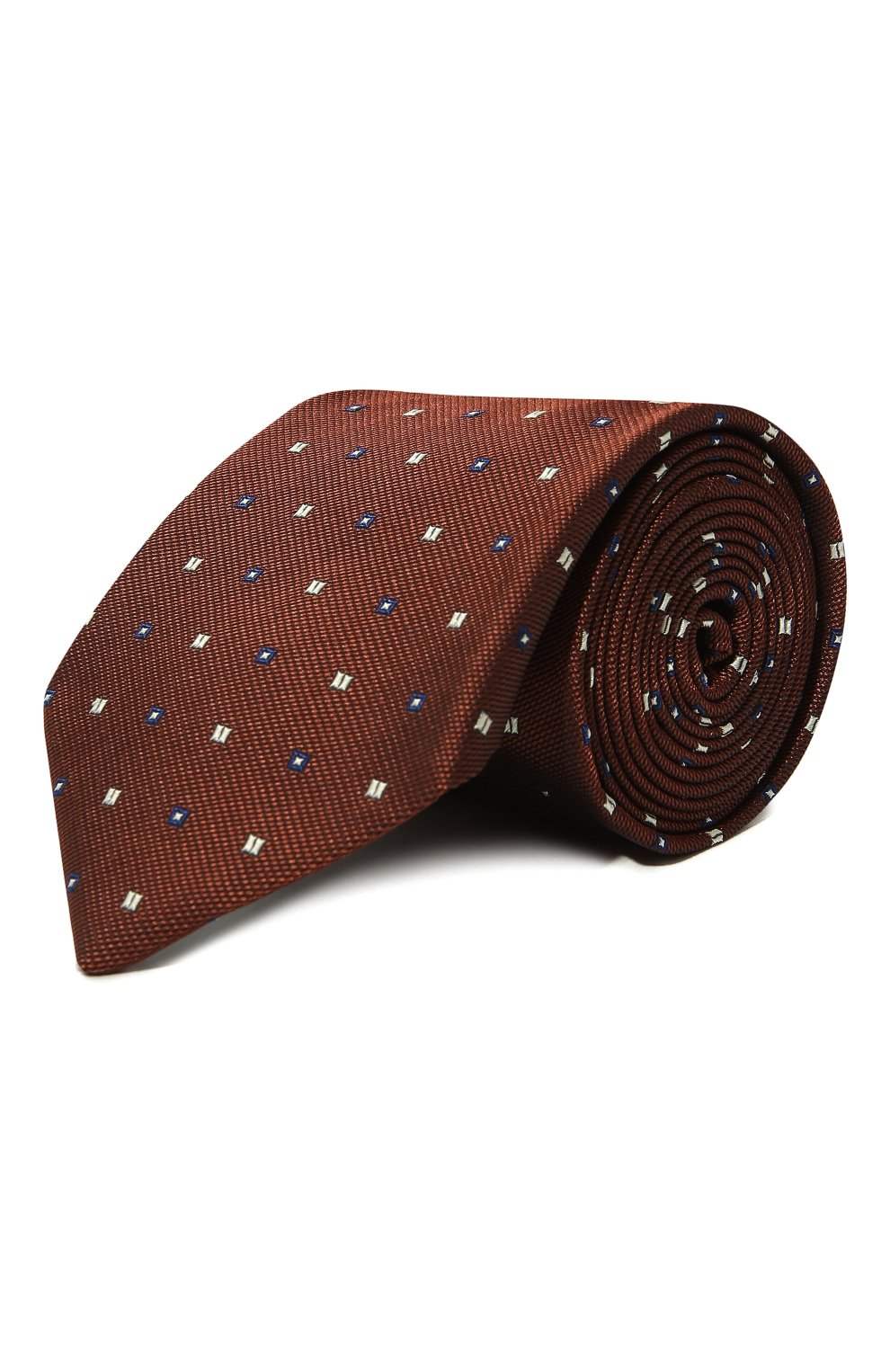 Шелковый галстук BROUBACK коричневого цвета по цене 5995 руб., арт. TIE 8CM/FW22, фото 1 Шелковый галстук BROUBACK, арт. TIE 8CM/FW22, фото 1