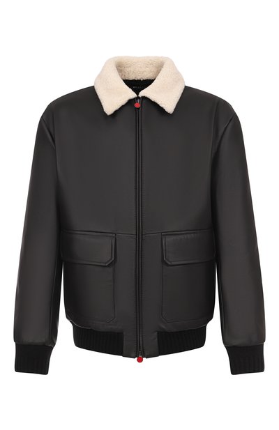Мужской кожаный бомбер KITON, арт. UW2240V0416H20