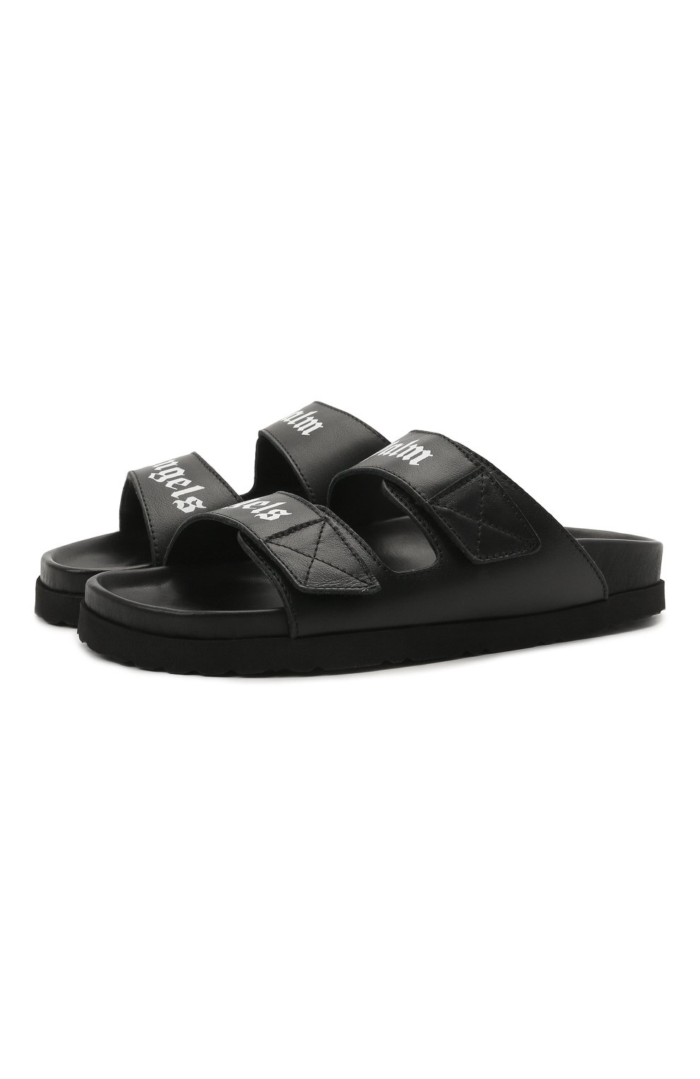 Кожаные шлепанцы PALM ANGELS, арт. PWIH001S21LEA0011001, фото 1