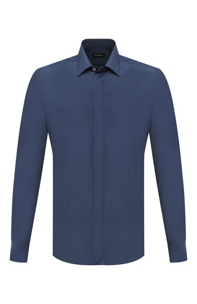 Мужская сорочка из шелка и хлопка ZEGNA, арт. 801454/9YC0CA