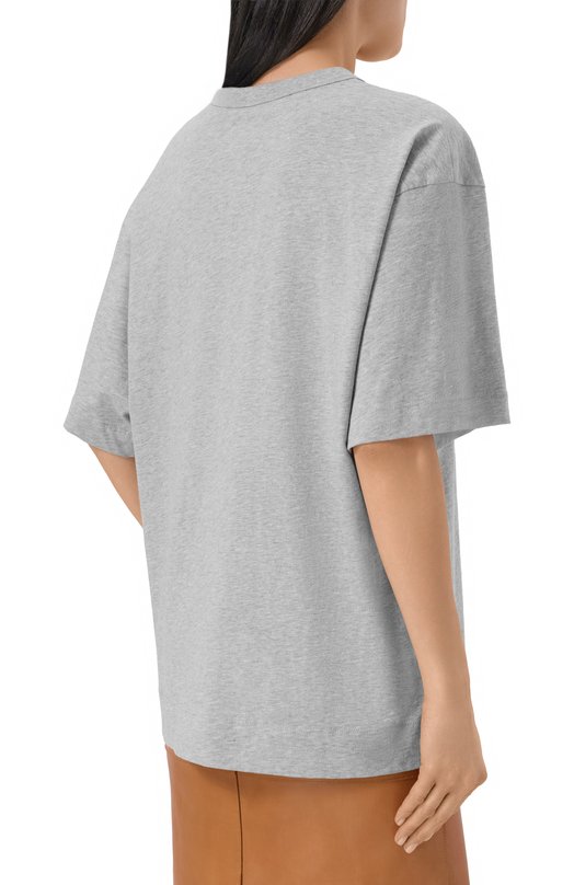 Хлопковая футболка Dries Van Noten 011101/3600 Серый  011101/3600 Фото 4