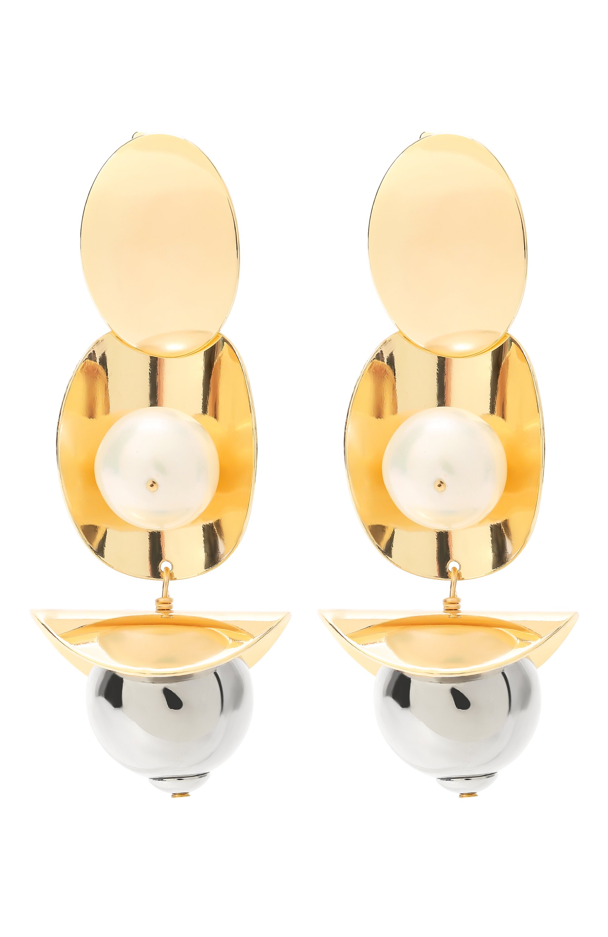 Серьги VIEN золотого цвета по цене 21900 руб., арт. 25-302, фото 1 Серьги VIEN, арт. 25-302, фото 1