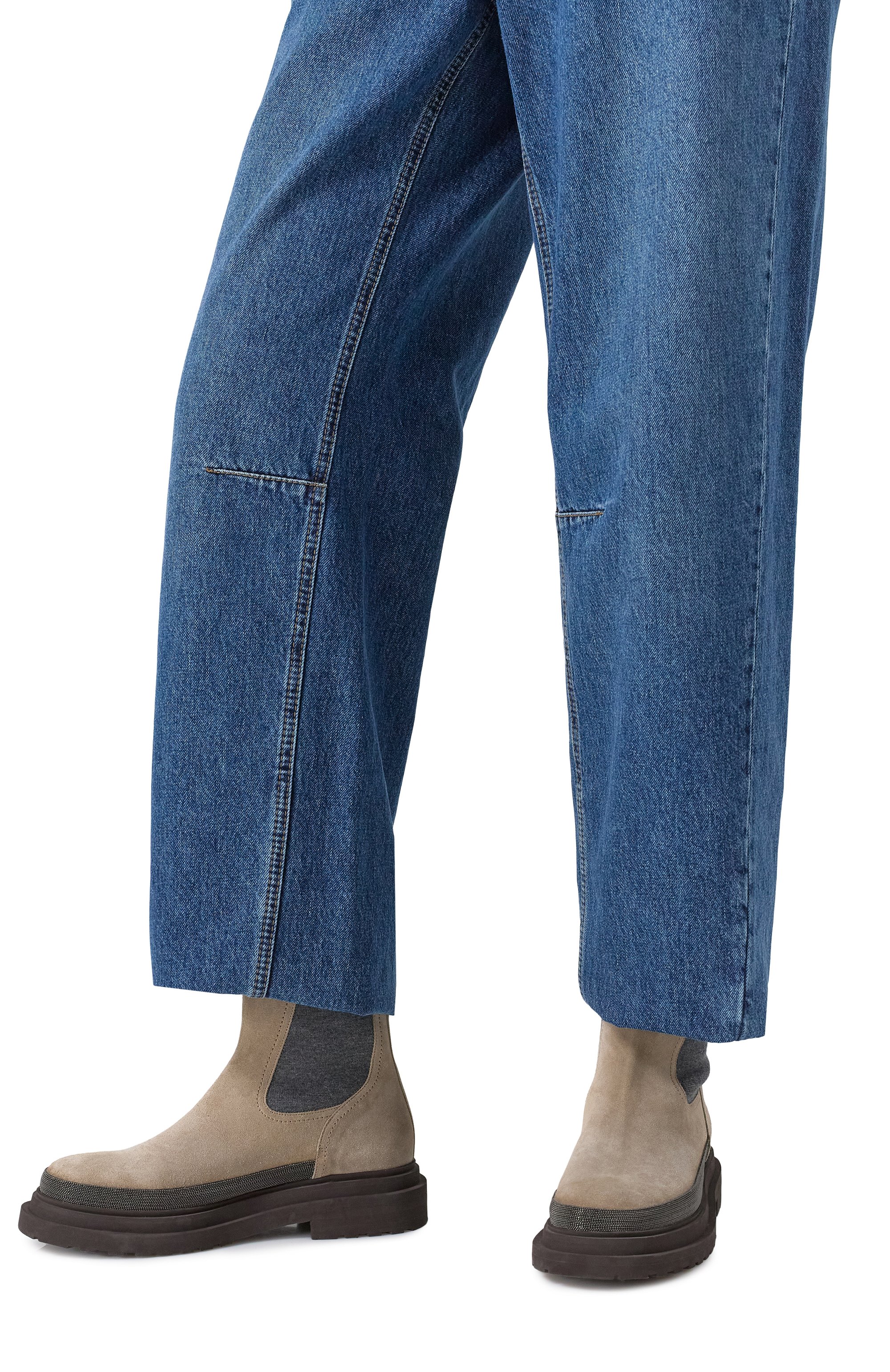 Замшевые челси BRUNELLO CUCINELLI, арт. MZSFGBP422, фото 3