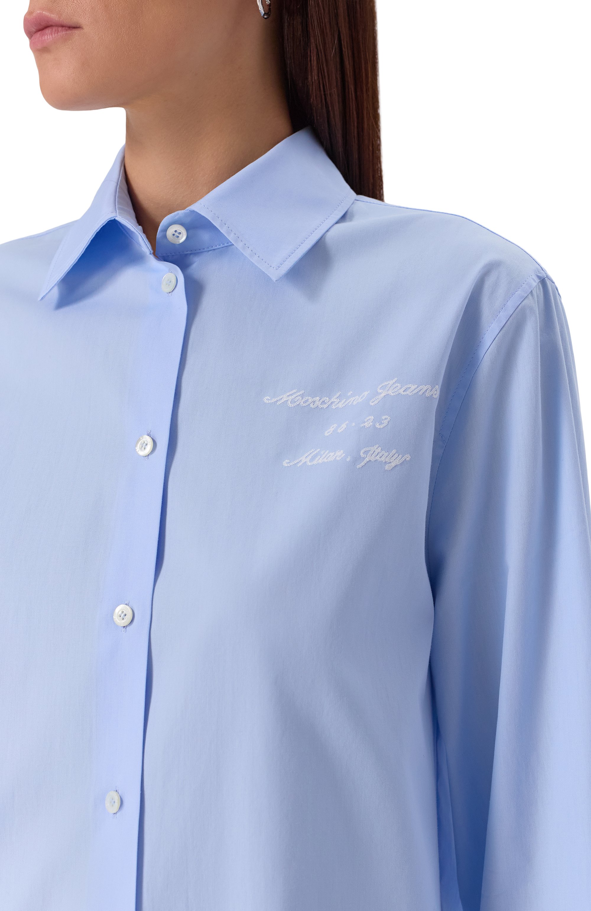 Хлопковая рубашка M05CH1NO JEANS, арт. A0205/8231, фото 5