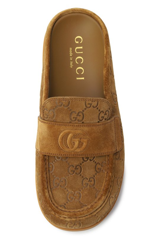 Замшевые сабо Gucci 817468/AADWB Коричневый  817468/AADWB Фото 6