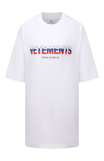 Женская хлопковая футболка VETEMENTS, арт. UA52TR290R 1611/W