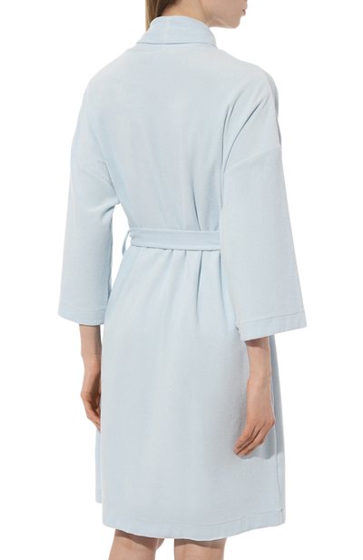 Хлопковый халат HANRO голубого цвета по цене 24610 руб., арт. 077750., фото 4 Хлопковый халат HANRO, арт. 077750., фото 4