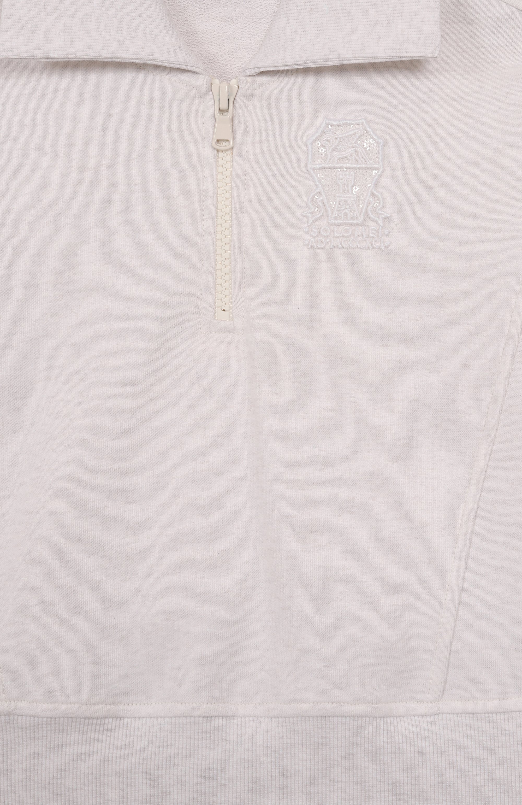 Хлопковый свитшот BRUNELLO CUCINELLI светло-серого цвета по цене 68950 руб., арт. BN05NE880A, фото 3 Хлопковый свитшот BRUNELLO CUCINELLI, арт. BN05NE880A, фото 3