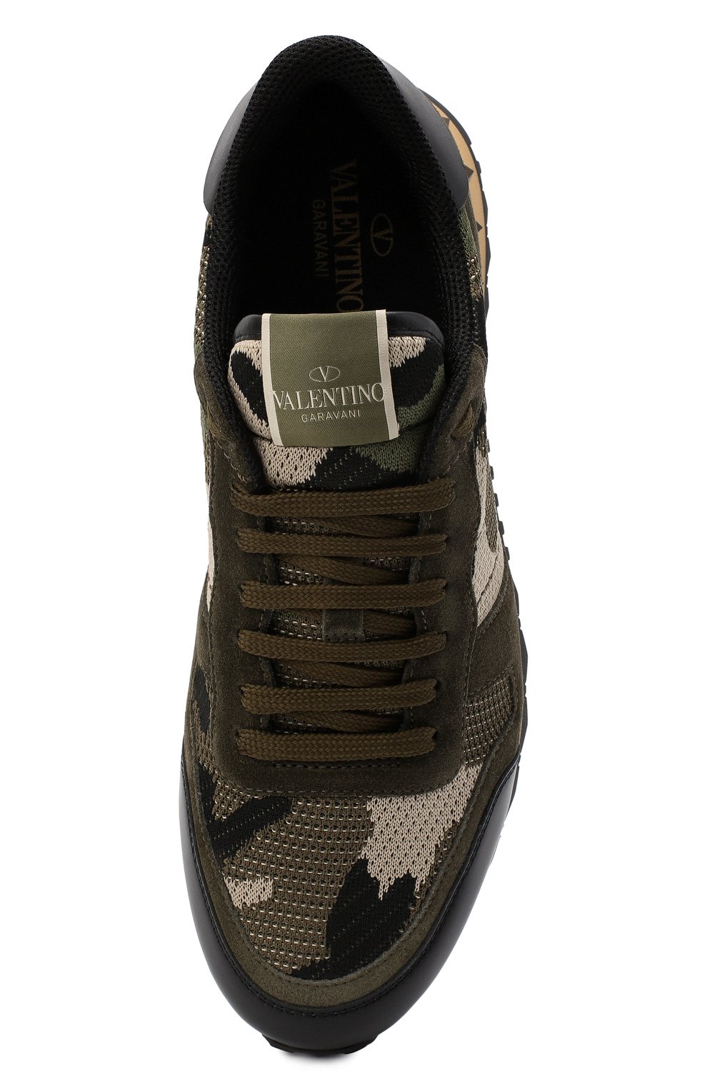 Комбинированные кроссовки rockrunner VALENTINO хаки цвета по цене 65300 руб., арт. VY2S0723/QRK, фото 6 Комбинированные кроссовки rockrunner VALENTINO, арт. VY2S0723/QRK, фото 6