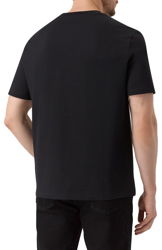 Хлопковая футболка Balmain FH1EG000/GF06 Чёрный  FH1EG000/GF06 Фото 4