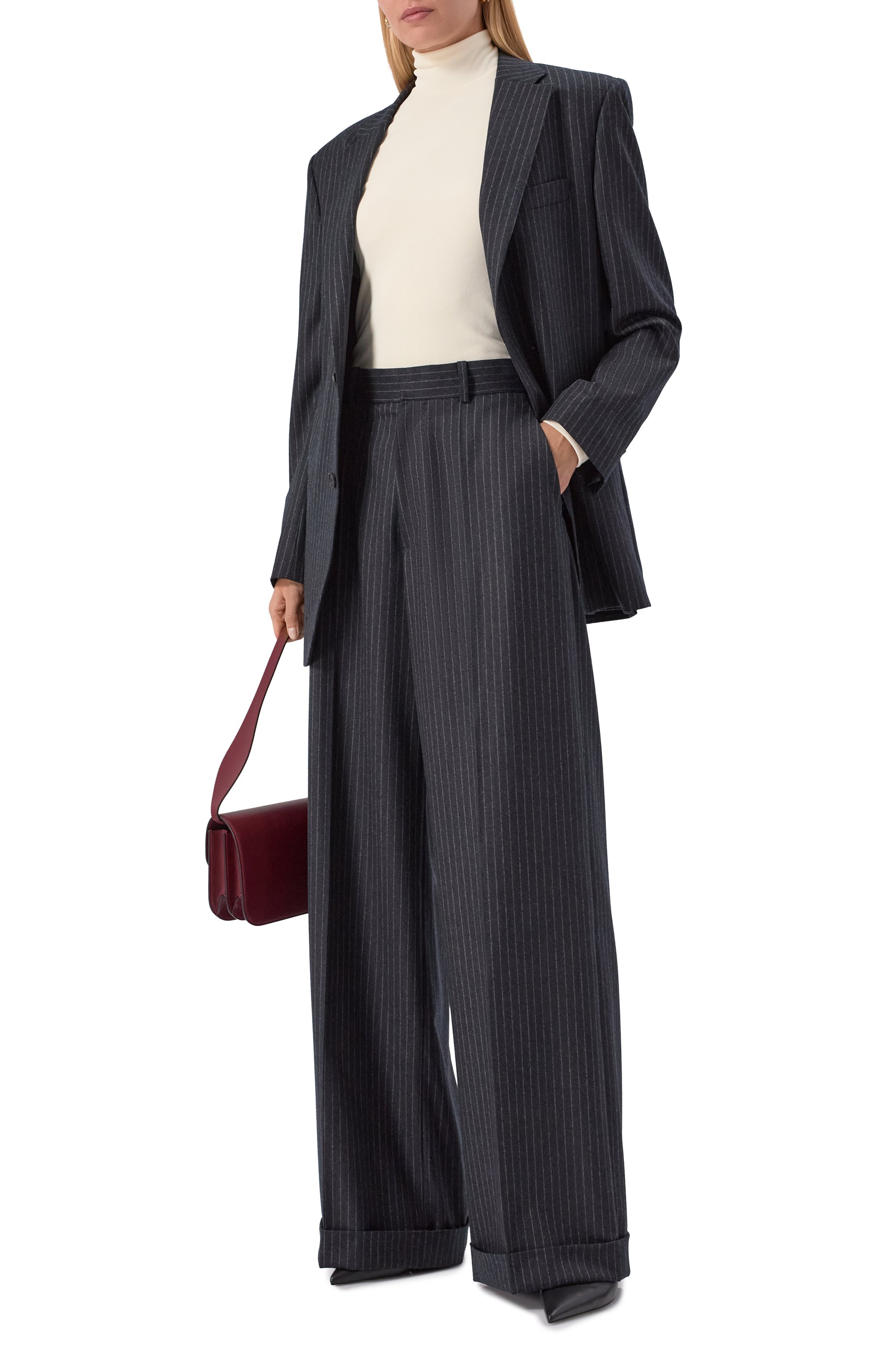 Шерстяные брюки PETAR PETROV темно-серого цвета по цене 132000 руб., арт. F25TP2/W00L, фото 2 Шерстяные брюки PETAR PETROV, арт. F25TP2/W00L, фото 2