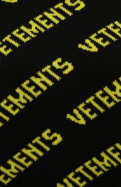 Шерстяной свитер VETEMENTS черного цвета по цене 96550 руб., арт. UA52KN600B 2901/W, фото 5 Шерстяной свитер VETEMENTS, арт. UA52KN600B 2901/W, фото 5