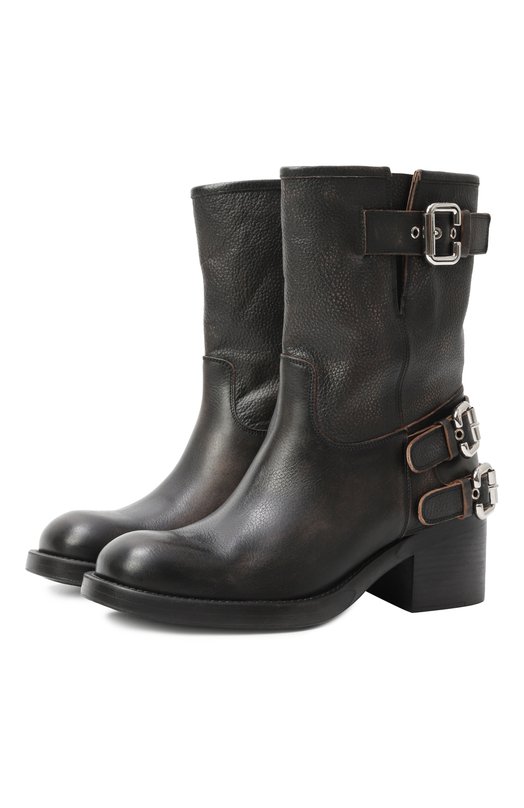 Кожаные ботинки Dakota Chloé CHC25A12FSY Чёрный CHC25A12FSY