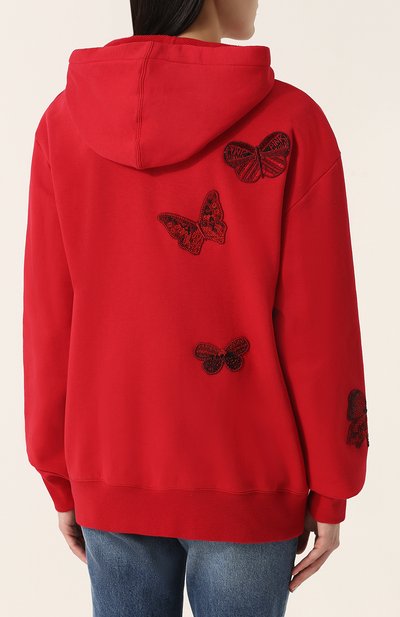 Кардиган на молнии с капюшоном и отделкой в виде бабочек VALENTINO, арт. PB3MF04N/3V2, фото 4