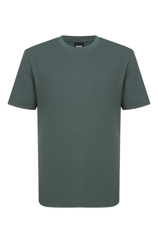 Хлопковая футболка BOSS 50555163 Зелёный 50555163