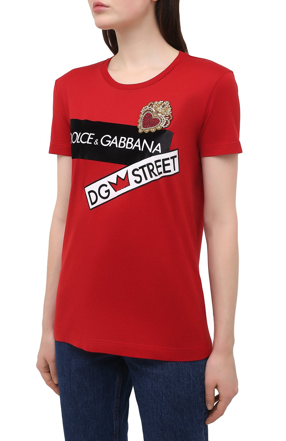 Хлопковая футболка DOLCE & GABBANA, арт. F8L61Z/G7WWC, фото 3