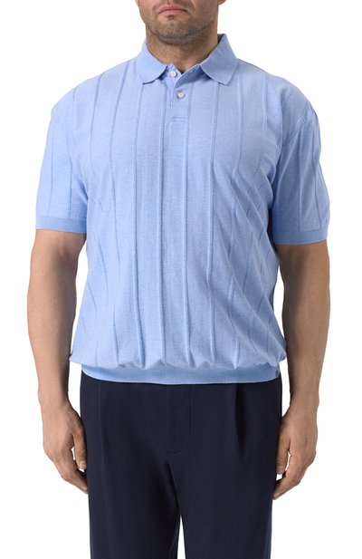 Хлопковое поло PAUL&SHARK голубого цвета по цене 49850 руб., арт. 25411605/4XL, фото 3 Хлопковое поло PAUL&SHARK, арт. 25411605/4XL, фото 3