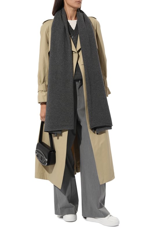 Кашемировый шарф Jil Sander J40TE0005/J13204 Серый  J40TE0005/J13204 Фото 4