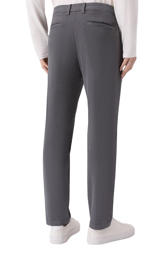 Хлопковые брюки BOSS 50543312 Серый  50543312 Фото 4