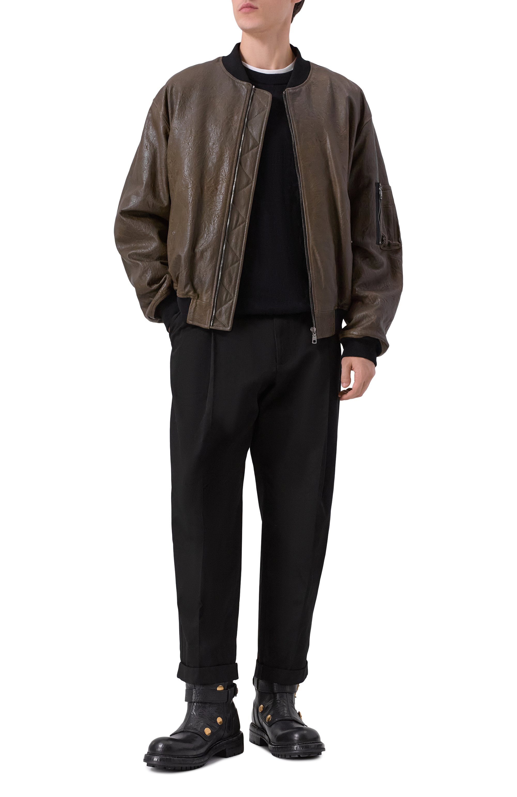 Кожаные сапоги DOLCE & GABBANA, арт. A70163/AW352, фото 2