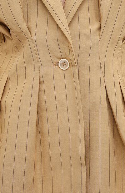 Льняной жакет JACQUEMUS бежевого цвета по цене 75050 руб., арт. 211JA08/112851, фото 5 Льняной жакет JACQUEMUS, арт. 211JA08/112851, фото 5