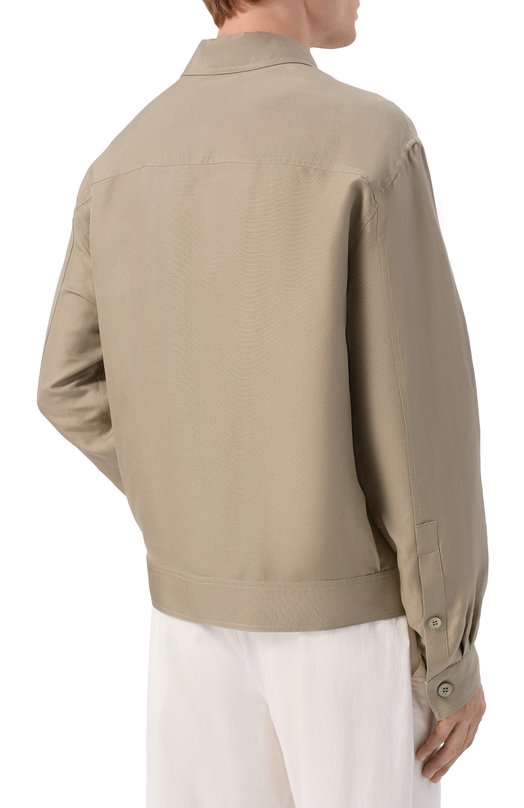 Куртка-рубашка изо льна и шелка MVST M26.2PM.B011/F123 LIN0 SETA Зелёный  M26.2PM.B011/F123 LIN0 SETA Фото 4