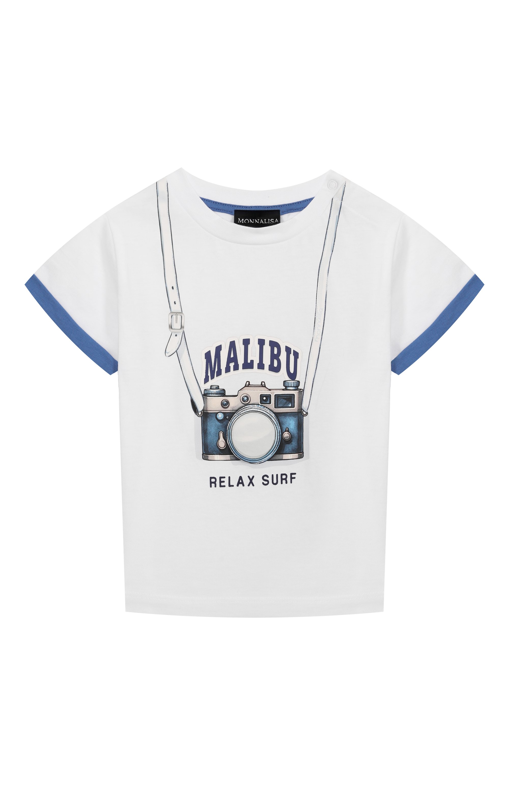 Хлопковая футболка MONNALISA, арт. 28E606, фото 1