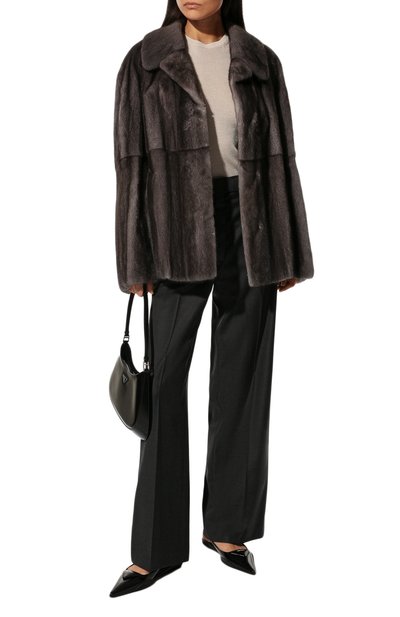 Шуба из меха норки PRADA, арт. 165529-L89-F0031, фото 2