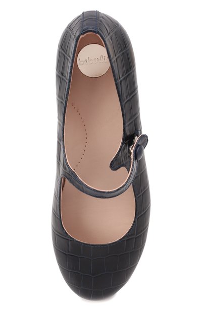 Кожаные балетки BEBERLIS черного цвета по цене 10800 руб., арт. 22101-A/35-38, фото 4 Кожаные балетки BEBERLIS, арт. 22101-A/35-38, фото 4