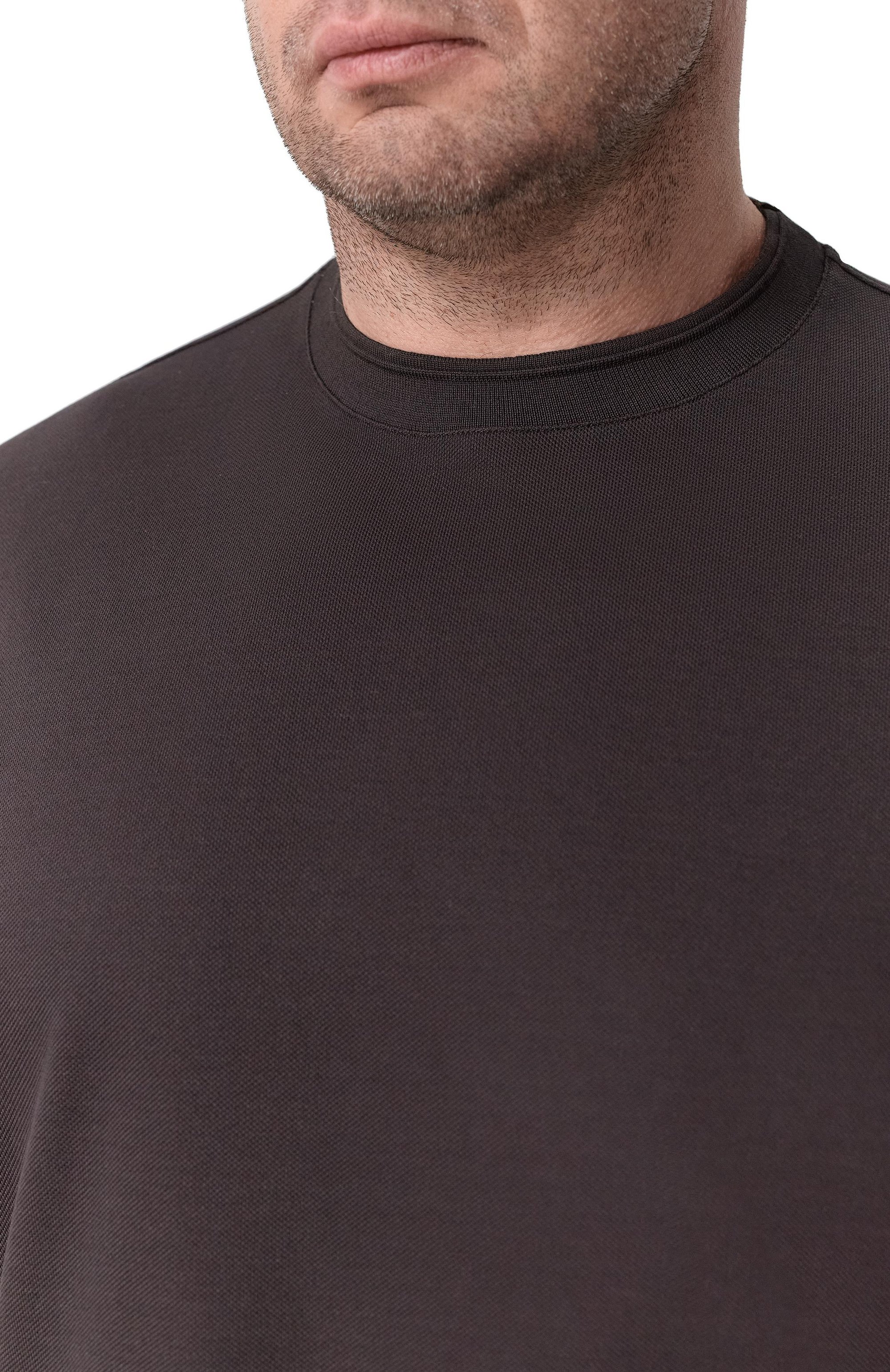 Хлопковая футболка CANALI темно-коричневого цвета по цене 49950 руб., арт. T0931/MJ02439, фото 5 Хлопковая футболка CANALI, арт. T0931/MJ02439, фото 5