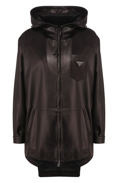Женская кожаная куртка PRADA, арт. 58A015-1WDV-F0002