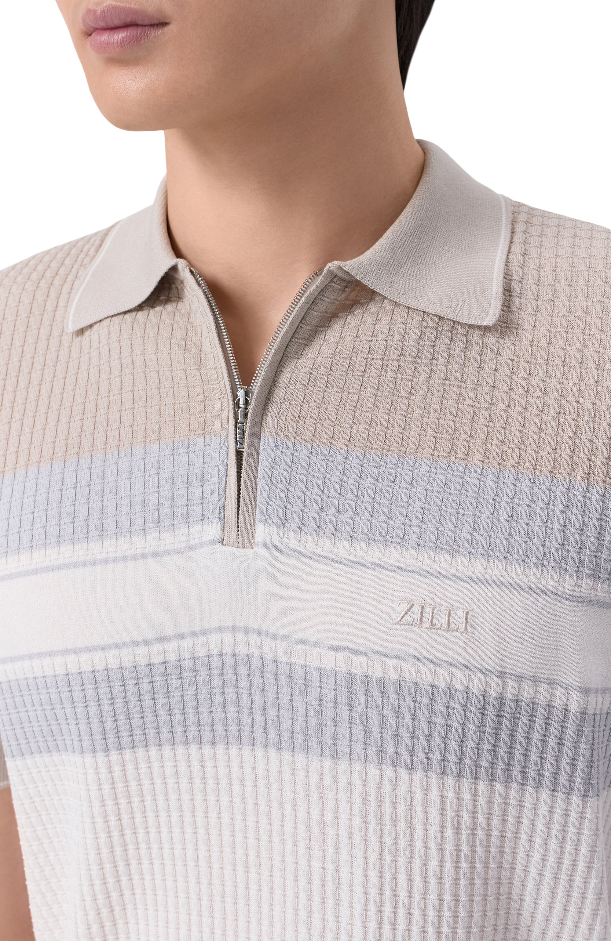 Поло из шелка и хлопка ZILLI, арт. KZP002M0107VFSTR0, фото 5