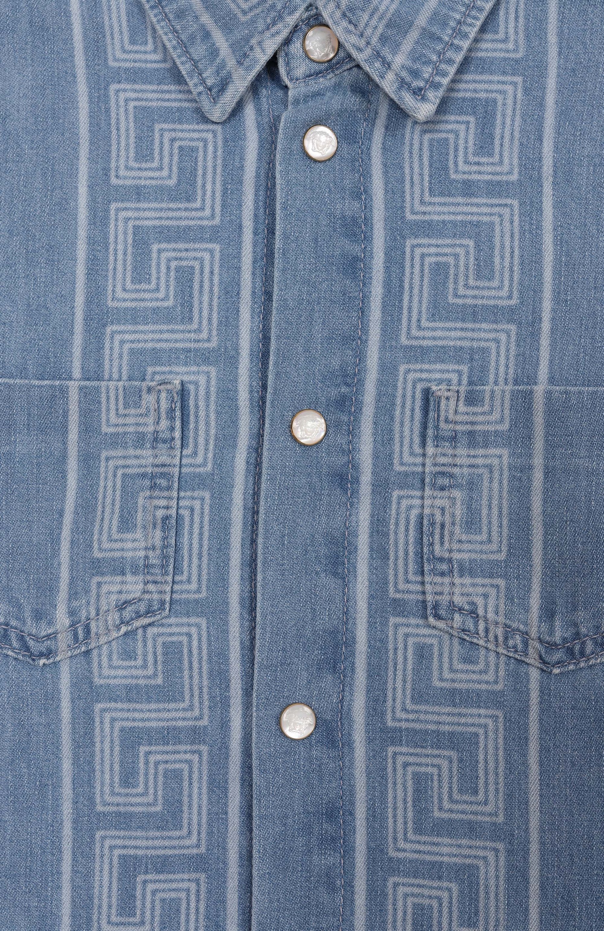 Джинсовая рубашка VERSACE, арт. 1018258/1A13070/8A-14A, фото 3