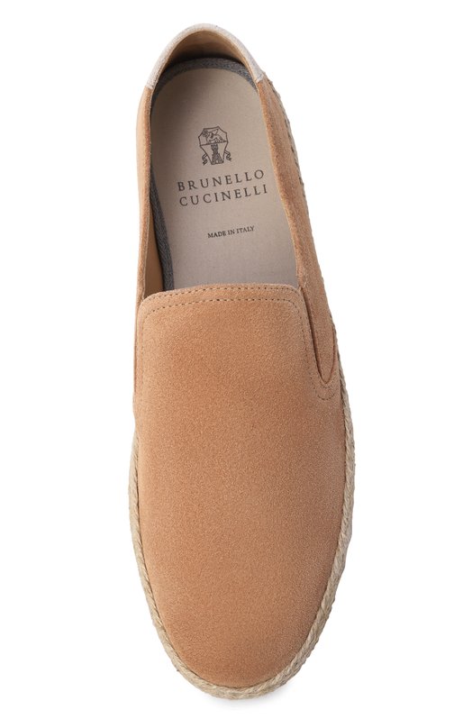 Замшевые эспадрильи Brunello Cucinelli MZU0HEI837 Бежевый  MZU0HEI837 Фото 5