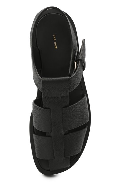 Кожаные сандалии fisherman THE ROW черного цвета по цене 119000 руб., арт. F1203-L129, фото 5 Кожаные сандалии fisherman THE ROW, арт. F1203-L129, фото 5