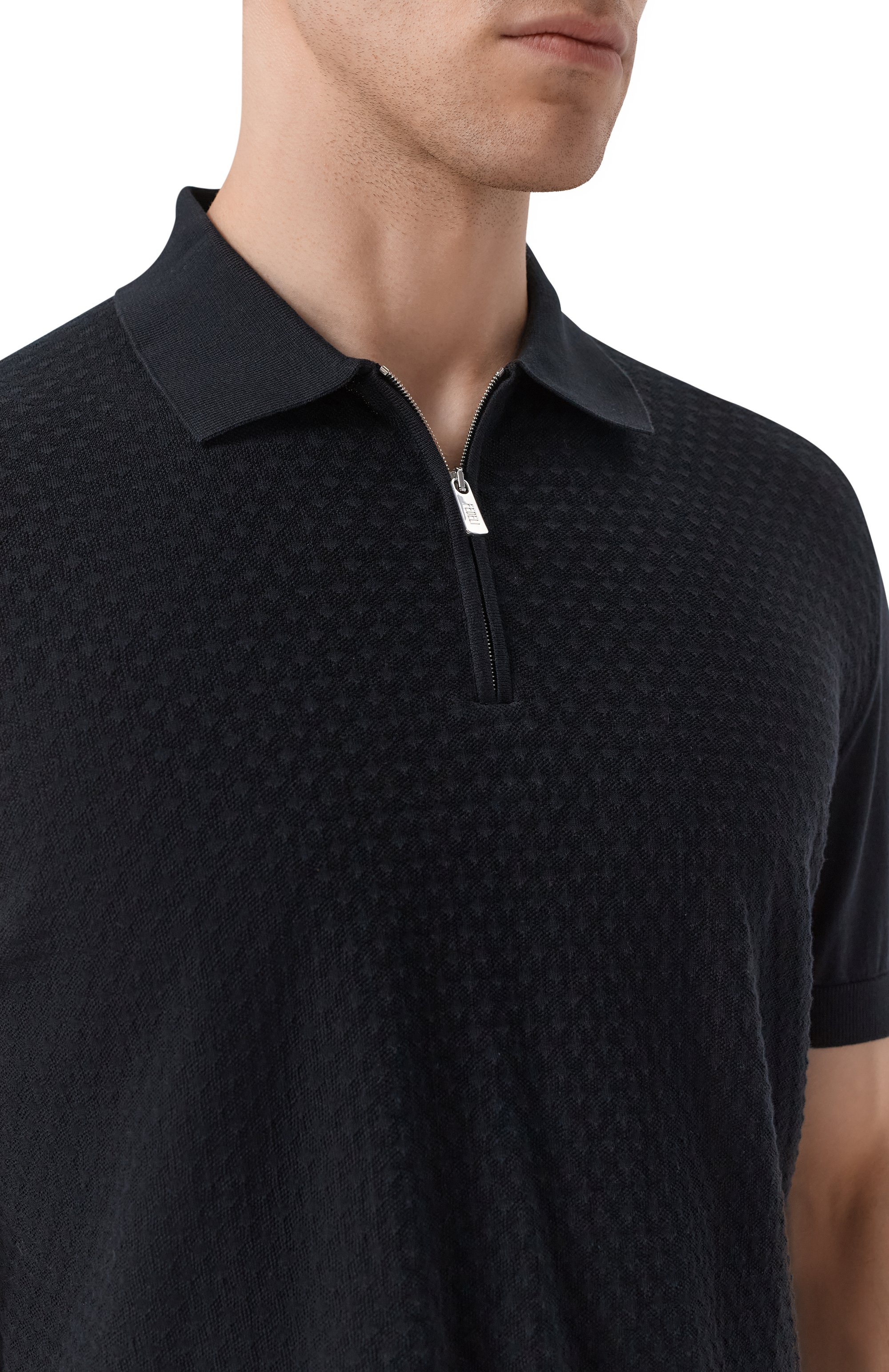 Хлопковое поло FEDELI, арт. MU0D5853/GIZA LIGHT DUSTY, фото 5