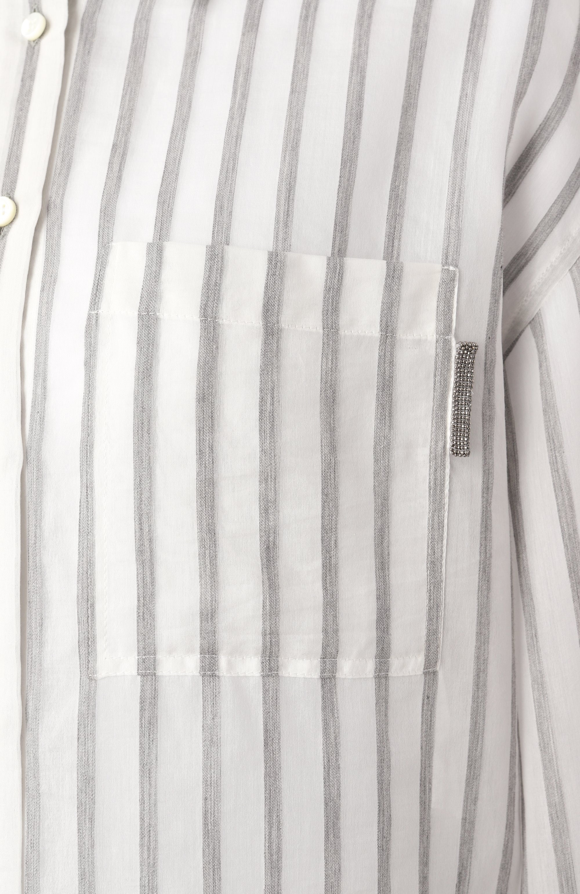 Рубашка из хлопка и шелка BRUNELLO CUCINELLI, арт. MP775MH666, фото 6