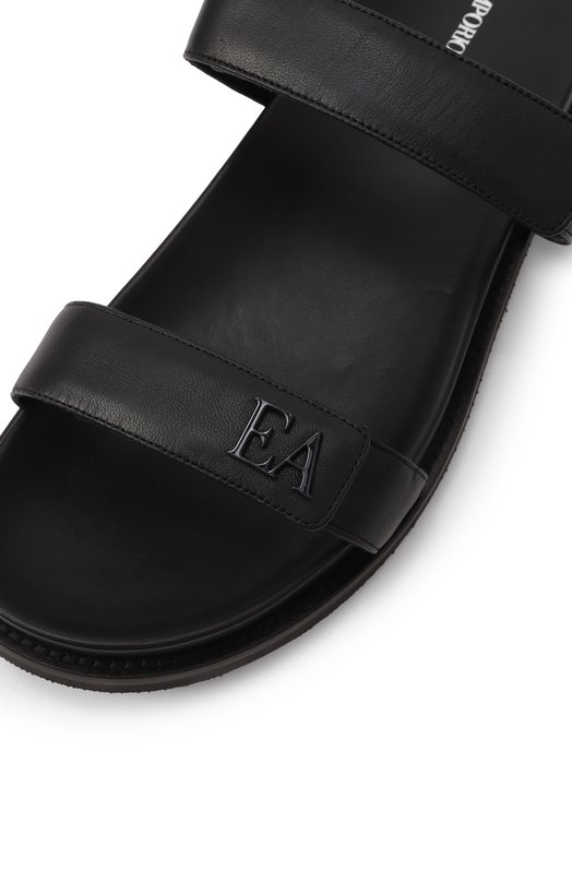 Кожаные шлепанцы Emporio Armani X3P778/XF271 Чёрный  X3P778/XF271 Фото 7