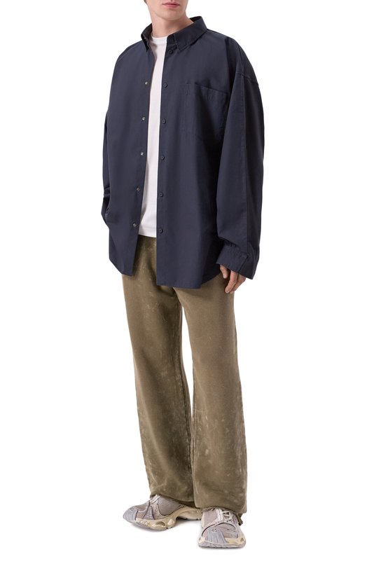 Брюки из хлопка и лиоцелла R13 R13WK326-001BT Хаки  R13WK326-001BT Фото 2