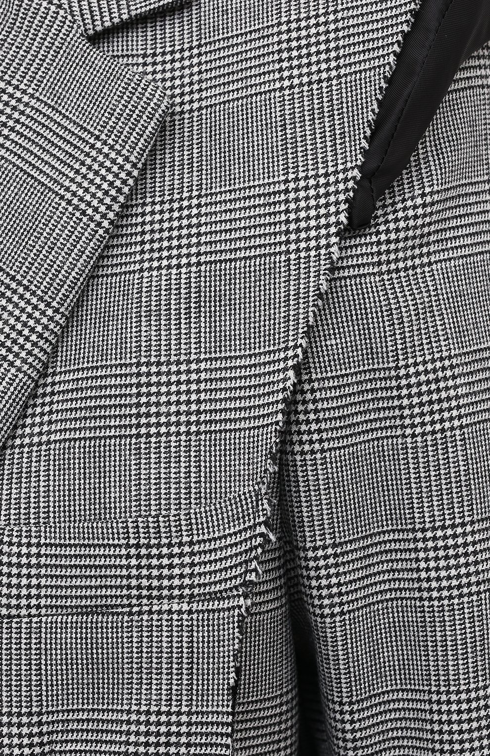 Шерстяной жакет VETEMENTS серого цвета по цене 217500 руб., арт. WAH21JA021 1208/BLACK/WHITE CHECK, фото 6 Шерстяной жакет VETEMENTS, арт. WAH21JA021 1208/BLACK/WHITE CHECK, фото 6