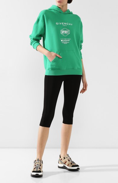 Хлопковое худи GIVENCHY зеленого цвета по цене 59700 руб., арт. BW70643Z33, фото 2 Хлопковое худи GIVENCHY, арт. BW70643Z33, фото 2